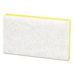 Light-Duty Scrubbing Sponge, #63, 3.6 x 6.1, 0.7" Thick, Yellow/White, 20/Carton