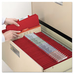 Six-Section Pressboard Top Tab Classification Folders, Six SafeSHIELD Fasteners, 2 Dividers, Legal Size, Bright Red, 10/Box