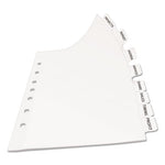 Print and Apply Index Maker Clear Label Dividers with Label Strip/White Tabs, 7-Hole Punched, 8-Tab, 8.5 x 5.5, White, 1 Set