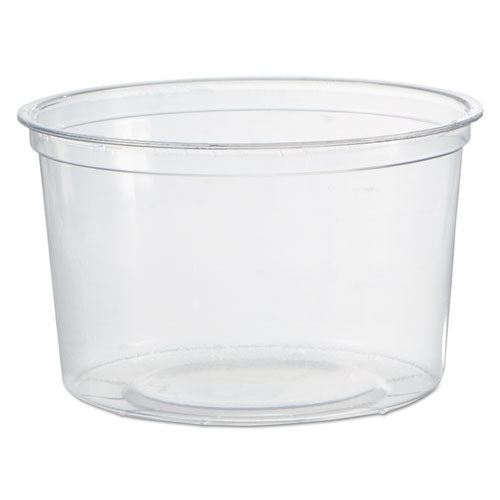 Deli Containers, 16 oz, Clear, Plastic, 50/Pack, 10 Packs/Carton