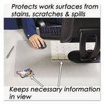 KrystalView Desk Pad with Antimicrobial Protection, Glossy Finish, 36 x 20, Clear