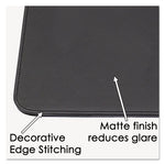 Sagamore Desk Pad, with Decorative Stitching, 24 x 19, Black