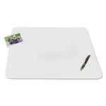 KrystalView Desk Pad with Antimicrobial Protection. Matte Finish, 17 x 12, Clear