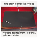 Sagamore Desk Pad, with Decorative Stitching, 24 x 19, Black