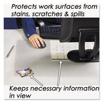 KrystalView Desk Pad with Antimicrobial Protection, Glossy Finish, 38 x 24, Clear