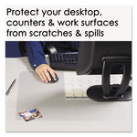 KrystalView Desk Pad with Antimicrobial Protection, Matte Finish, 22 x 17, Clear