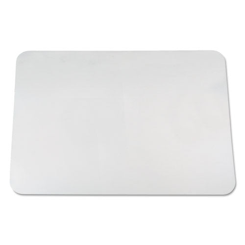 KrystalView Desk Pad with Antimicrobial Protection, Glossy Finish, 38 x 24, Clear