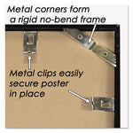 Metal Poster Frame, Plastic Face, 24 x 36, Black