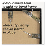 Metal Poster Frame, Plastic Face, 18 x 24, Black