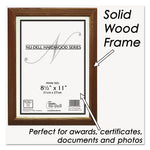 Solid Oak Hardwood Frame, 8.5 x 11, Walnut Finish