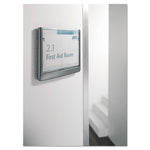 Click Sign Holder For Interior Walls, 6.75 x 0.63 x 5.13, Gray