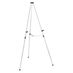 Lightweight Telescoping Tripod Easel, 38" to 66" High, Aluminum, Silver