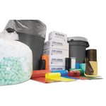 High-Density Commercial Can Liners, 60 gal, 12 mic, 43" x 48", Clear, 25 Bags/Roll, 8 Interleaved Rolls/Carton