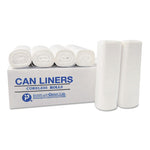 High-Density Commercial Can Liners, 60 gal, 16 mic, 38" x 60", Clear, 25 Bags/Roll, 8 Interleaved Rolls/Carton