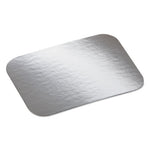 Laminated Board Lid, 7 x 5, Silver/White, Aluminum, 500/Carton