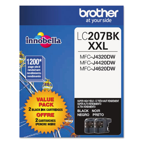 LC2072PKS Innobella™ Super High-Yield Ink, 1,200 Page-Yield, Black, 2/Pack