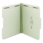 Recycled Pressboard Fastener Folders, 1" Expansion, 2 Fasteners, Letter Size, Gray-Green Exterior, 25/Box