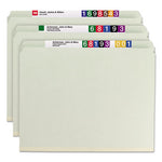 Recycled Pressboard Fastener Folders, Straight Tabs, Two SafeSHIELD Fasteners, 2" Expansion, Letter Size, Gray-Green, 25/Box