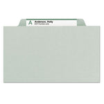 Expanding Recycled Heavy Pressboard Folders, 1/3-Cut Tabs: Assorted, Legal Size, 2" Expansion, Gray-Green, 25/Box