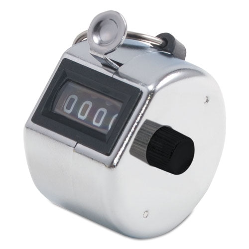 Tally I Hand Model Tally Counter, Registers 0-9999, Chrome