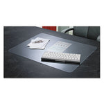 KrystalView Desk Pad with Antimicrobial Protection, Glossy Finish, 36 x 20, Clear