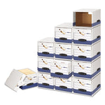 File/Cube Box Shell, Legal/Letter, 23.75 x 19.75, White/Blue, 6/Carton