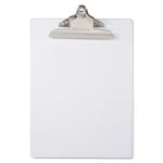 Recycled Plastic Clipboard with Ruler Edge, 1" Clip Capacity, Holds 8.5 x 11 Sheets, Clear