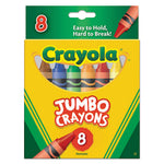 Jumbo Crayons, Assorted Colors, 8/Box