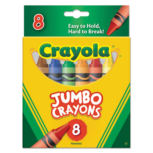 Jumbo Crayons, Assorted Colors, 8/Box