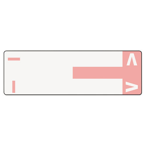 AlphaZ Color-Coded First Letter Combo Alpha Labels, I/V, 1.16 x 3.63, Pink/White, 5/Sheet, 20 Sheets/Pack