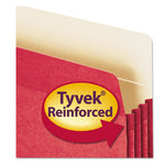 Colored File Pockets, 3.5" Expansion, Letter Size, Red