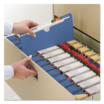 Colored File Jackets with Reinforced Double-Ply Tab, Straight Tab, Letter Size, Blue, 100/Box