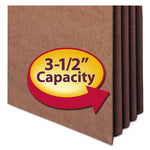 Redrope TUFF Pocket Drop-Front File Pockets with Fully Lined Gussets, 3.5" Expansion, Legal Size, Redrope, 10/Box