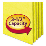 Colored File Pockets, 3.5" Expansion, Letter Size, Yellow