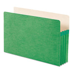 Colored File Pockets, 3.5" Expansion, Legal Size, Green