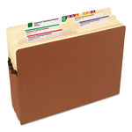 Redrope Drop Front File Pockets, 3.5" Expansion, Letter Size, Redrope, 50/Box