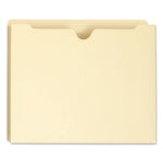 100% Recycled Top Tab File Jackets, Straight Tab, Letter Size, Manila, 50/Box