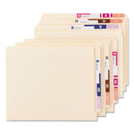 AlphaZ Color-Coded Labels Starter Set, A-Z, 1.16 x 3.13, Assorted, 5/Sheet, 300 Sheets/Box