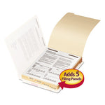 Stackable Folder Dividers with Fasteners, 1/5-Cut Bottom Tab, 1 Fastener, Letter Size, Manila, 4 Dividers/Set, 50 Sets