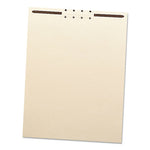 File Backs with 2" Capacity Prong Fasteners, 1 Divider, 1 Fastener, Letter Size, Manila, 100/Box