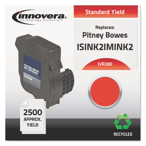 Remanufactured Red Postage Meter Ink, Replacement for IM-280 (ISINK2IMINK2), 2,500 Page-Yield