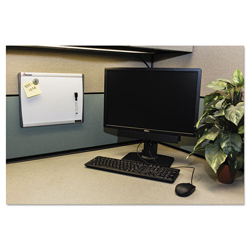 7110016222132 SKILCRAFT Quartet Cubicle Magnetic Dry Erase Board, 14 x 11, White Surface, Silver Aluminum Frame