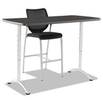 ARC Adjustable-Height Table, Rectangular, 60" x 30" x 30" to 42", Graphite/Silver