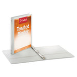 Treated Binder ClearVue Locking Round Ring Binder, 3 Rings, 0.5" Capacity, 11 x 8.5, White