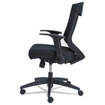 Alera EB-K Series Synchro Mid-Back Flip-Arm Mesh Chair, Supports Up to 275 lb, 18.5“ to 22.04" Seat Height, Black