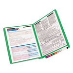 Heavyweight Colored End Tab Fastener Folders, 0.75" Expansion, 2 Fasteners, Letter Size, Green Exterior, 50/Box