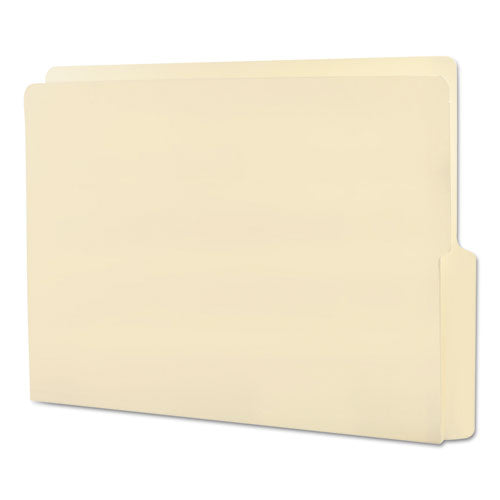 Heavyweight Manila End Tab Folders, 9" High Front, 1/2-Cut Tabs: Bottom, Letter Size, 0.75" Expansion, Manila, 100/Box