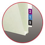 End Tab Pressboard Classification Folders, Two SafeSHIELD Coated Fasteners, 2" Expansion, Legal Size, Gray-Green, 25/Box