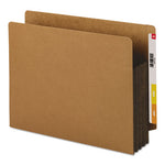 Redrope Drop-Front End Tab File Pockets, Fully Lined 6.5" High Gussets, 3.5" Expansion, Letter Size, Redrope/Brown, 10/Box