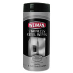 Stainless Steel Wipes, 1-Ply, 7 x 8, White, 30/Canister, 4 Canisters/Carton